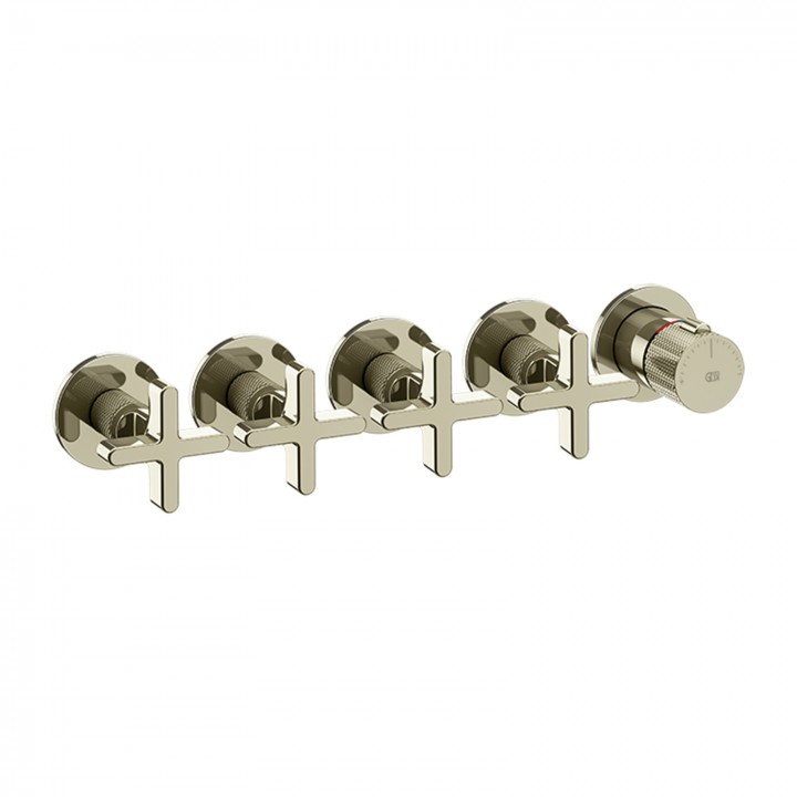 Gessi 58438 parte esterna miscelatore termostatico a parete 4 uscite indipendenti linea INCISO+ Gessi 58438 parte esterna miscelatore termostatico a parete 4 uscite indipendenti linea INCISO+