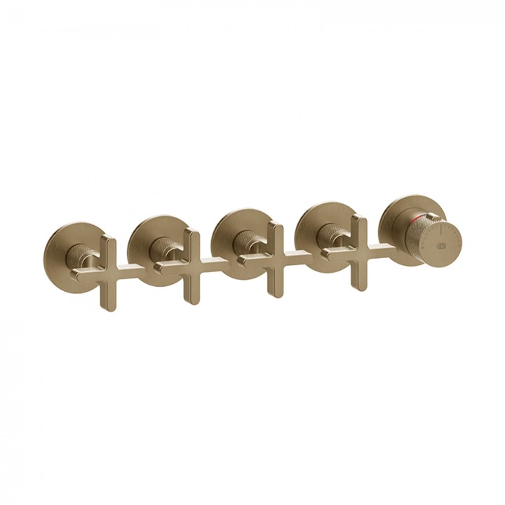 Gessi 58438 parte esterna miscelatore termostatico a parete 4 uscite indipendenti linea INCISO+ Gessi 58438 parte esterna miscelatore termostatico a parete 4 uscite indipendenti linea INCISO+