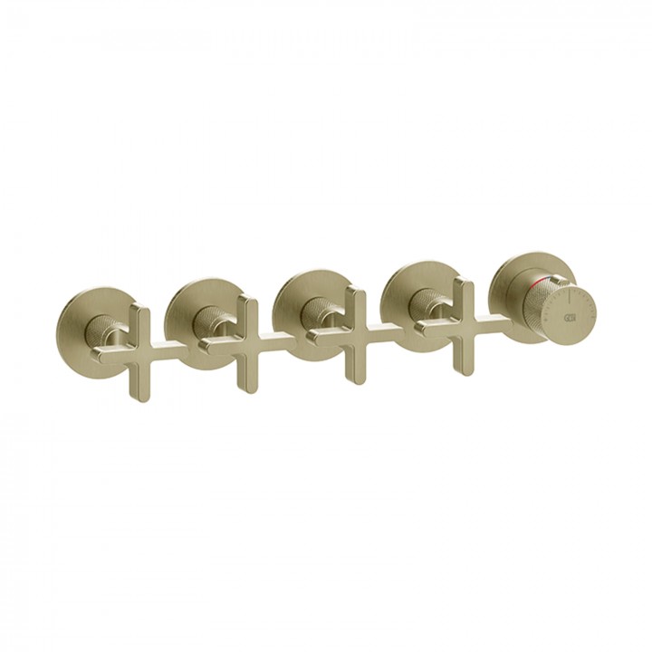 Gessi 58438 parte esterna miscelatore termostatico a parete 4 uscite indipendenti linea INCISO+ Gessi 58438 parte esterna miscelatore termostatico a parete 4 uscite indipendenti linea INCISO+