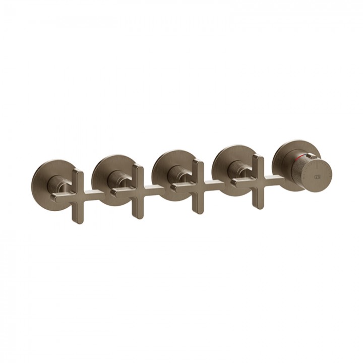 Gessi 58438 parte esterna miscelatore termostatico a parete 4 uscite indipendenti linea INCISO+ Gessi 58438 parte esterna miscelatore termostatico a parete 4 uscite indipendenti linea INCISO+