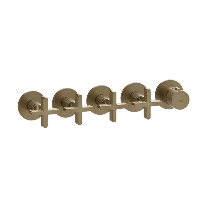 Gessi 58438 parte esterna miscelatore termostatico a parete 4 uscite indipendenti linea INCISO+ Gessi 58438 parte esterna miscelatore termostatico a parete 4 uscite indipendenti linea INCISO+