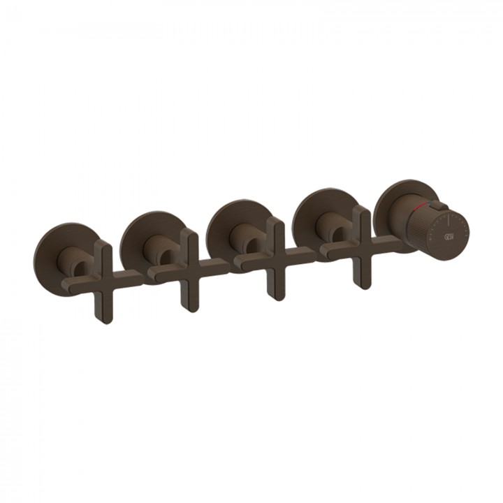 Gessi 58438 parte esterna miscelatore termostatico a parete 4 uscite indipendenti linea INCISO+ Gessi 58438 parte esterna miscelatore termostatico a parete 4 uscite indipendenti linea INCISO+