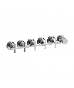 Gessi 58440 parte esterna miscelatore termostatico a parete 5 uscite indipendenti linea INCISO+