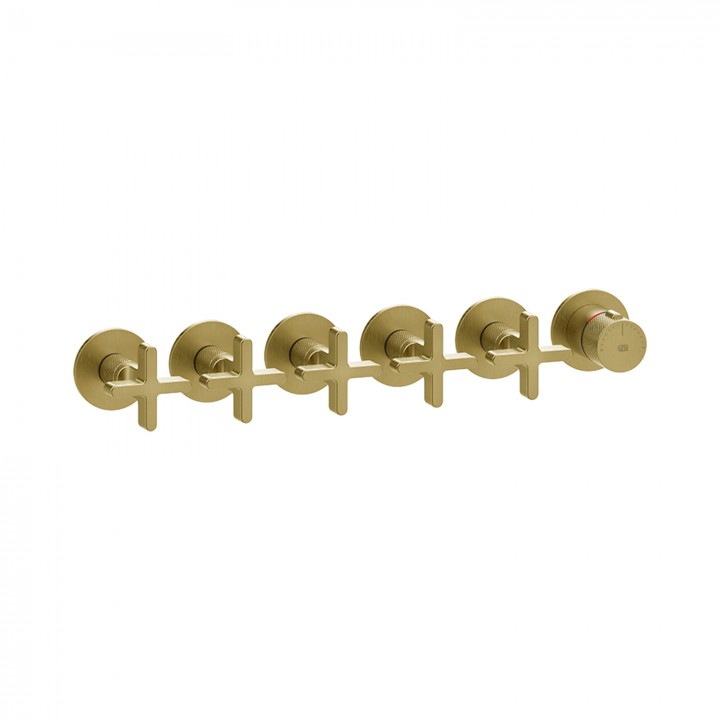 Gessi 58440 parte esterna miscelatore termostatico a parete 5 uscite indipendenti linea INCISO+ Gessi 58440 parte esterna miscelatore termostatico a parete 5 uscite indipendenti linea INCISO+
