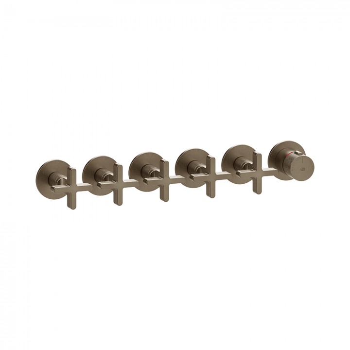 Gessi 58440 parte esterna miscelatore termostatico a parete 5 uscite indipendenti linea INCISO+ Gessi 58440 parte esterna miscelatore termostatico a parete 5 uscite indipendenti linea INCISO+