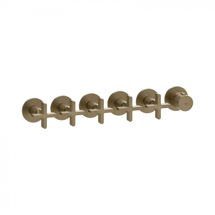 Gessi 58440 parte esterna miscelatore termostatico a parete 5 uscite indipendenti linea INCISO+ Gessi 58440 parte esterna miscelatore termostatico a parete 5 uscite indipendenti linea INCISO+
