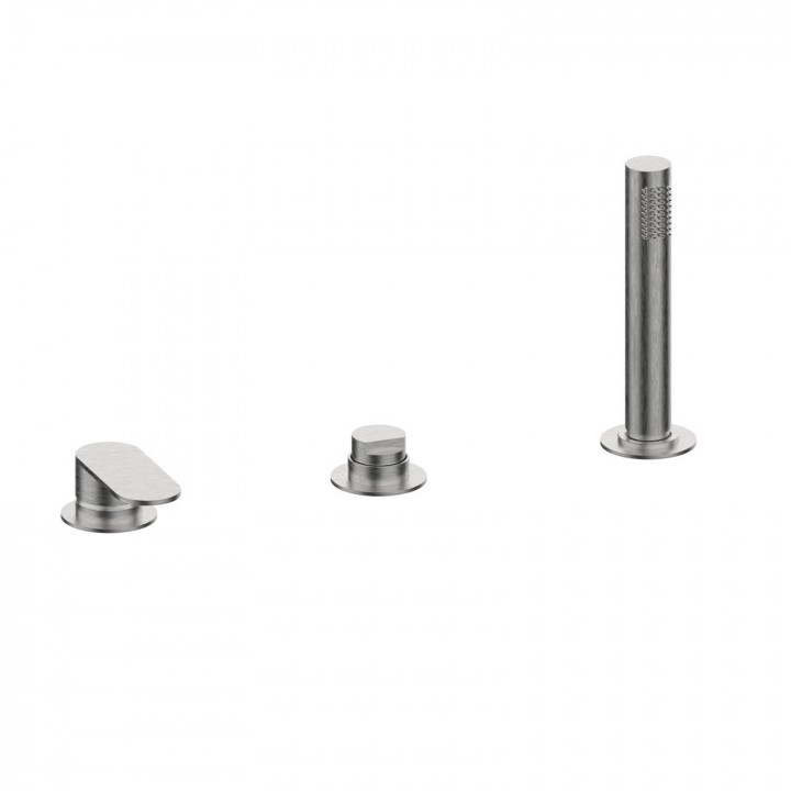 Fratelli Frattini 79028 batteria bordo vasca monocomando senza bocca con deviatore e doccia estraibile serie LINEA Fratelli Frattini 79028 batteria bordo vasca monocomando senza bocca con deviatore e doccia estraibile serie LINEA