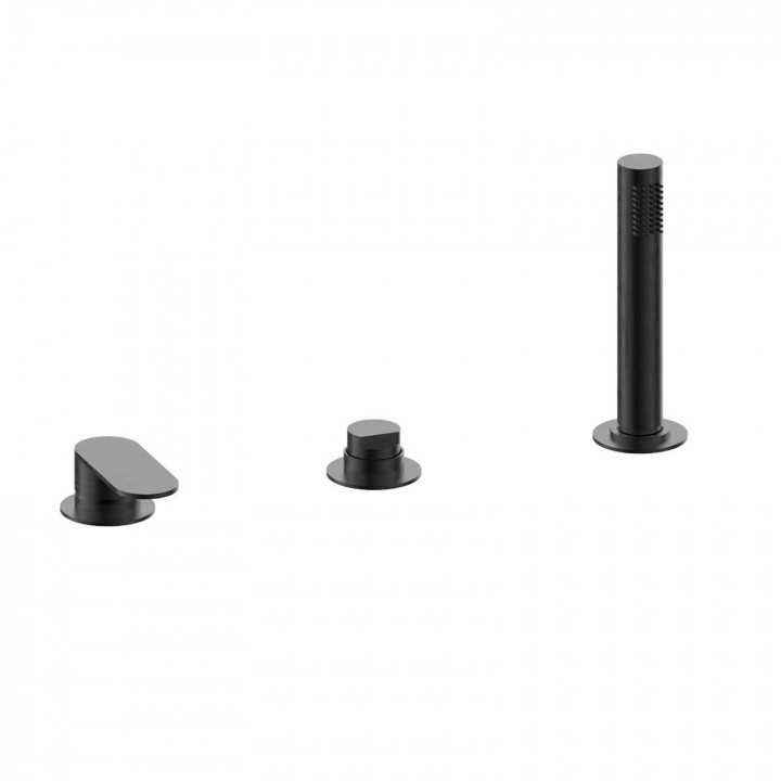 Fratelli Frattini 79028 batteria bordo vasca monocomando senza bocca con deviatore e doccia estraibile serie LINEA Fratelli Frattini 79028 batteria bordo vasca monocomando senza bocca con deviatore e doccia estraibile serie LINEA