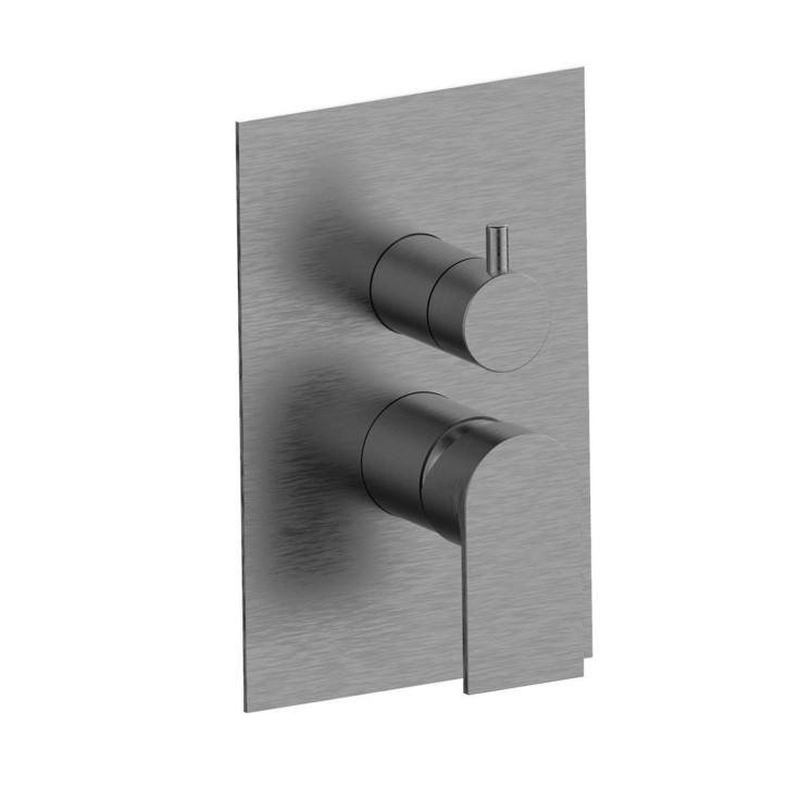 Fratelli Frattini 83541 parte esterna visibile monocomando incasso con deviatore a dischi ceramici 2 vie piastra in ottone serie TOLOMEO Fratelli Frattini 83541 parte esterna visibile monocomando incasso con deviatore a dischi ceramici 2 vie piastra in ottone serie TOLOMEO