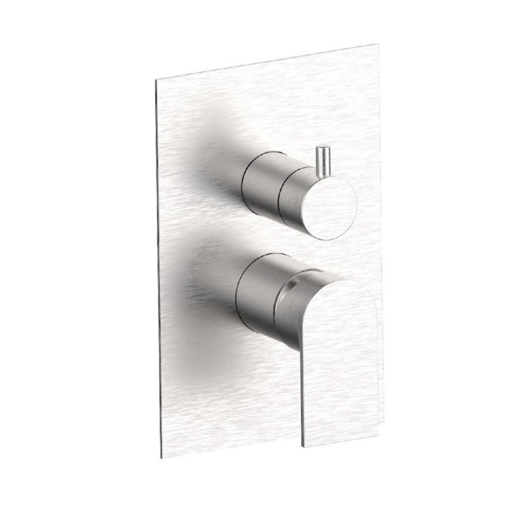 Fratelli Frattini 83541 parte esterna visibile monocomando incasso con deviatore a dischi ceramici 2 vie piastra in ottone serie TOLOMEO Fratelli Frattini 83541 parte esterna visibile monocomando incasso con deviatore a dischi ceramici 2 vie piastra in ottone serie TOLOMEO