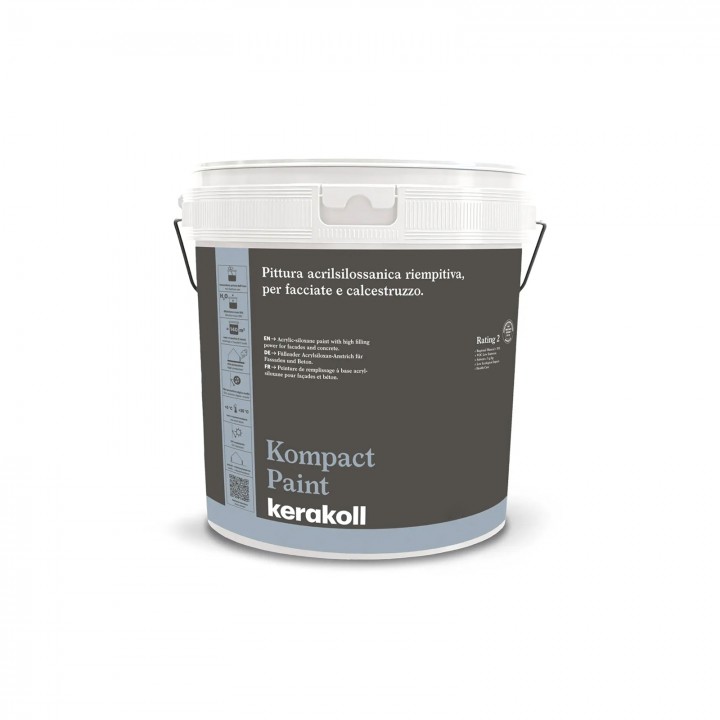 Kerakoll KOMPACT PAINT pittura riempitiva idrorepellente decorazione protezione facciate e calcestruzzo BIANCO Kerakoll KOMPACT PAINT pittura riempitiva idrorepellente decorazione protezione facciate e calcestruzzo BIANCO