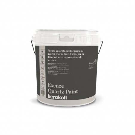 Kerakoll EXENCE QUARTZ PAINT pittura acrilica al quarzo riempitiva decorazione e protezione facciate BIANCO