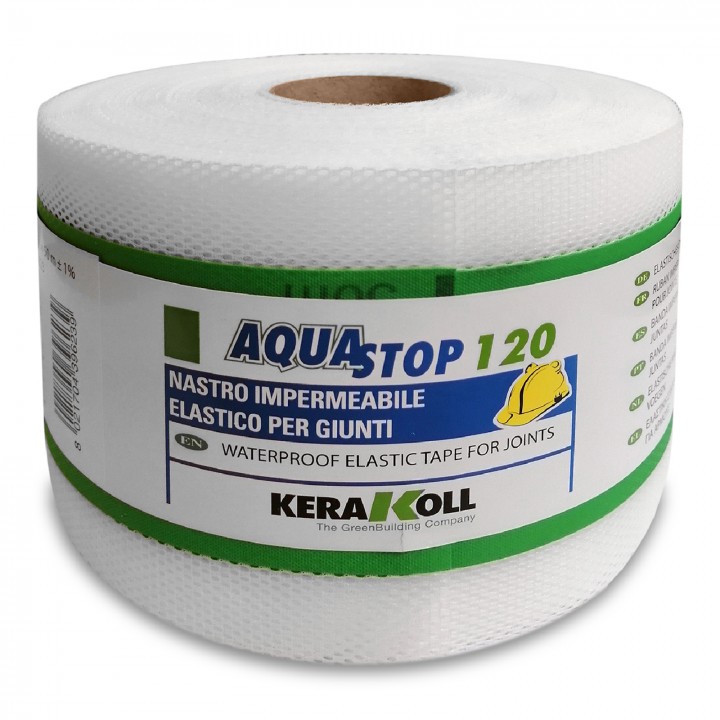 Kerakoll AQUASTOP 120 nastro impermeabile elastico per giunti perimetrali 50 mt Kerakoll AQUASTOP 120 nastro impermeabile elastico per giunti perimetrali 50 mt