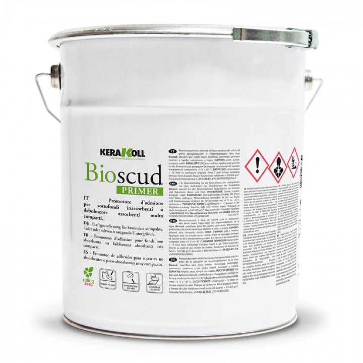 Kerakoll BIOSCUD PRIMER promotore adesione monocomponente a solvente per sistemi impermeabilizzanti 4 LT