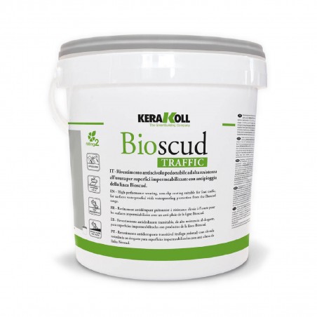 Kerakoll BIOSCUD TRAFFIC rivestimento antiscivolo pedonabile ad alta resistenza per sistemi impermeabilizzanti
