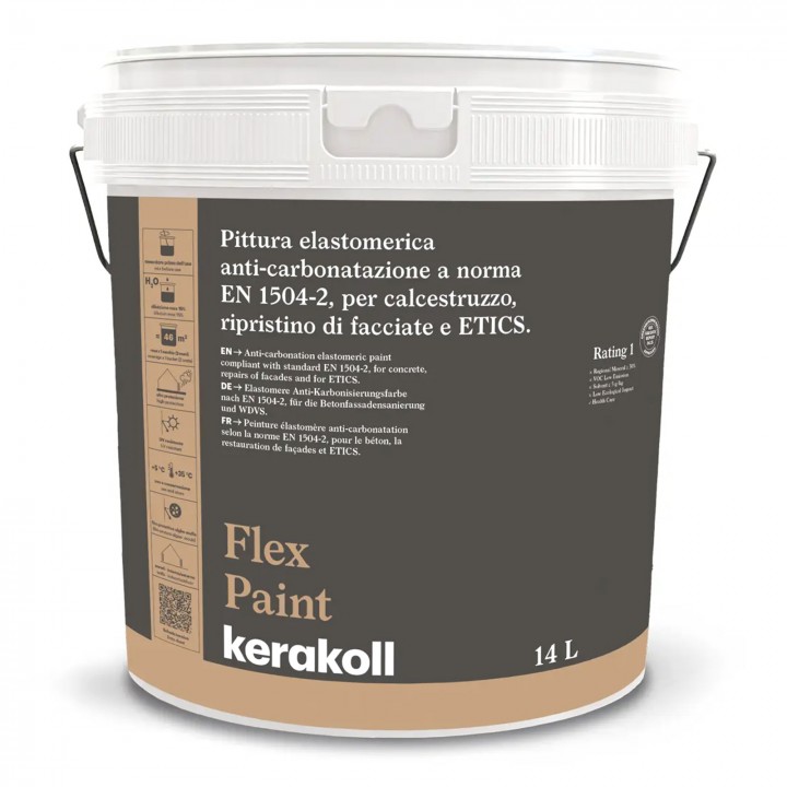 Kerakoll FLEX PAINT pittura elastomerica anticarbonatazione per calcestruzzo e ripristino facciate Kerakoll FLEX PAINT pittura elastomerica anticarbonatazione per calcestruzzo e ripristino facciate