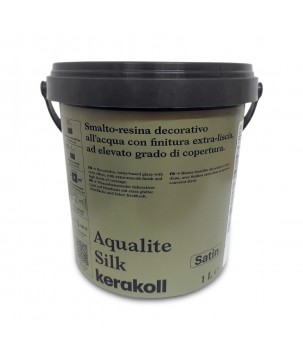 Kerakoll AQUALITE SILK smalto-resina decorativo all'acqua con finitura extra-liscia SATIN 1 LT
