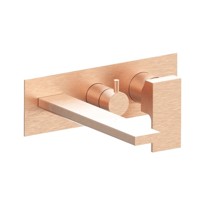 Fratelli Frattini 35528V2 parte esterna visibile monocomando vasca incasso con deviatore 2 vie con bocca di erogazione piastra in ottone serie VITADUE Fratelli Frattini 35528V2 parte esterna visibile monocomando vasca incasso con deviatore 2 vie con bocca di erogazione piastra in ottone serie VITADUE