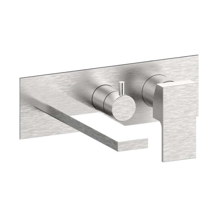 Fratelli Frattini 35528V2 parte esterna visibile monocomando vasca incasso con deviatore 2 vie con bocca di erogazione piastra in ottone serie VITADUE Fratelli Frattini 35528V2 parte esterna visibile monocomando vasca incasso con deviatore 2 vie con bocca di erogazione piastra in ottone serie VITADUE
