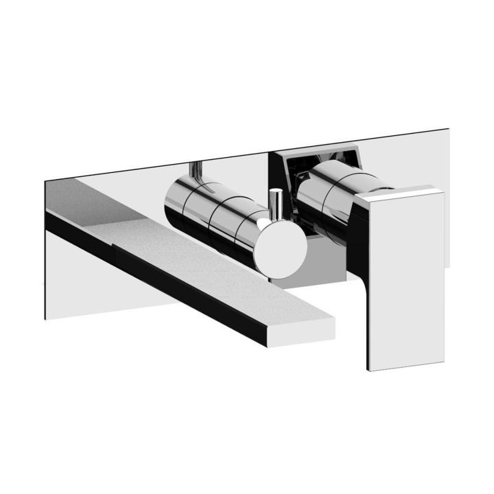Fratelli Frattini 35528V3 parte esterna visibile monocomando vasca incasso con deviatore 3 vie con bocca di erogazione piastra in ottone serie VITADUE Fratelli Frattini 35528V3 parte esterna visibile monocomando vasca incasso con deviatore 3 vie con bocca di erogazione piastra in ottone serie VITADUE