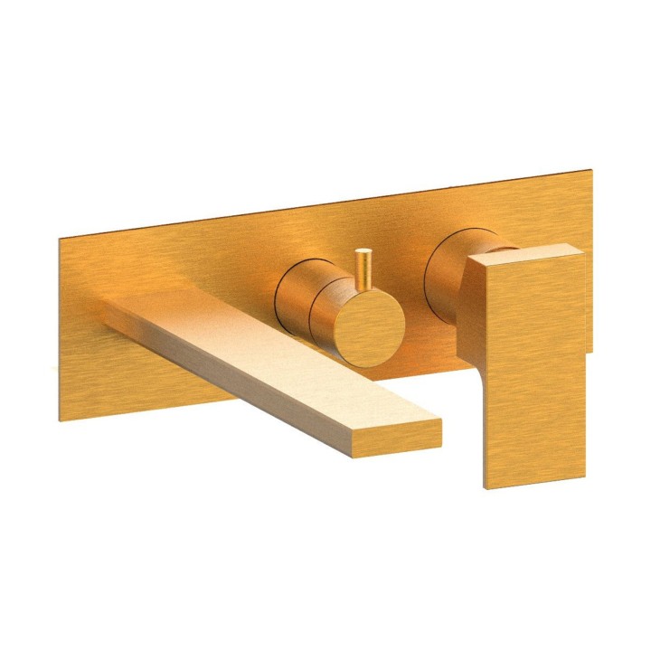 Fratelli Frattini 35528V3 parte esterna visibile monocomando vasca incasso con deviatore 3 vie con bocca di erogazione piastra in ottone serie VITADUE Fratelli Frattini 35528V3 parte esterna visibile monocomando vasca incasso con deviatore 3 vie con bocca di erogazione piastra in ottone serie VITADUE