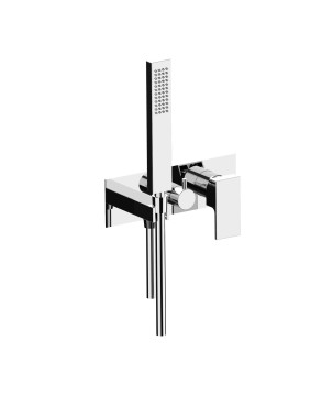 Fratelli Frattini 35529V3 parte esterna visibile monocomando incasso con deviatore 3 vie con doccia fissa a riposo piastra in ottone serie VITADUE