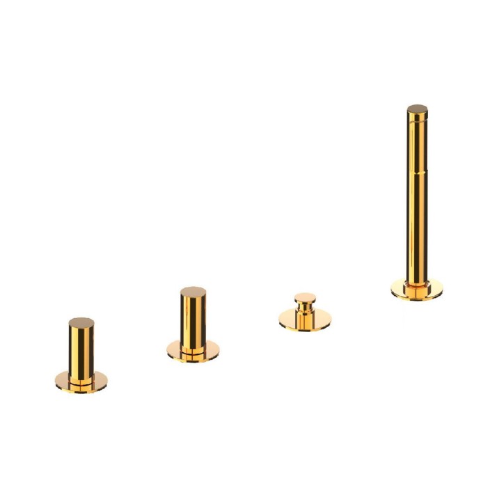 Fratelli Frattini 12028A batteria per bordo vasca senza bocca con deviatore e doccia estraibile serie PEPE XL Fratelli Frattini 12028A batteria per bordo vasca senza bocca con deviatore e doccia estraibile serie PEPE XL
