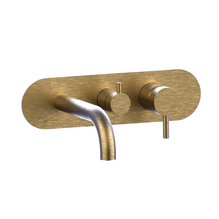 Fratelli Frattini 12518V2 parte esterna visibile monocomando vasca incasso con deviatore 2 vie con bocca di erogazione piastra in ottone serie PEPE XL Fratelli Frattini 12518V2 parte esterna visibile monocomando vasca incasso con deviatore 2 vie con bocca di erogazione piastra in ottone serie PEPE XL