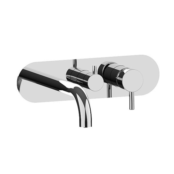 Fratelli Frattini 12518V3 parte esterna visibile monocomando vasca incasso con deviatore 3 vie con bocca di erogazione piastra in ottone serie PEPE XL Fratelli Frattini 12518V3 parte esterna visibile monocomando vasca incasso con deviatore 3 vie con bocca di erogazione piastra in ottone serie PEPE XL