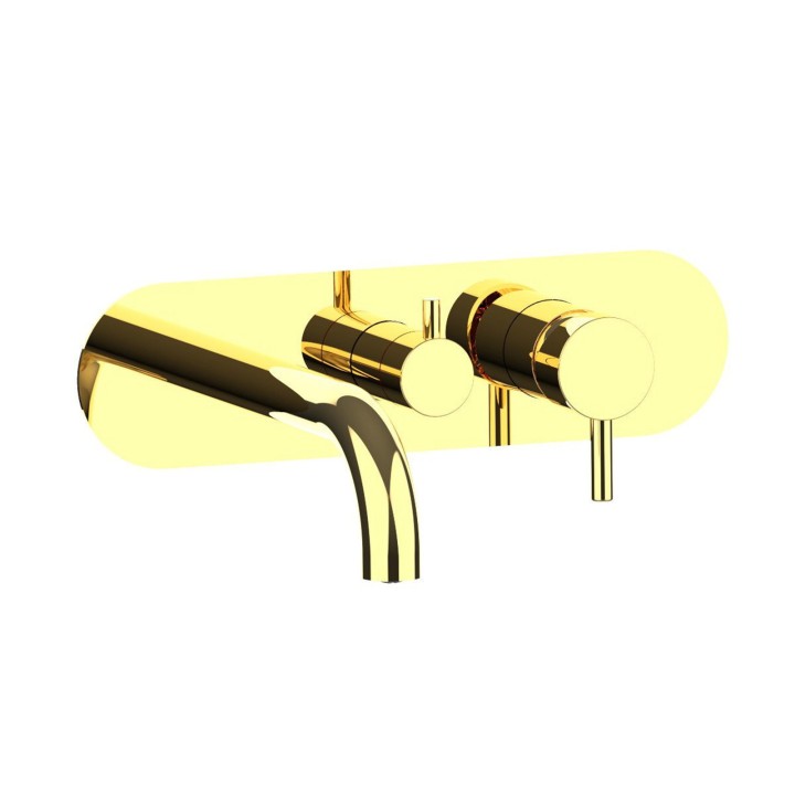 Fratelli Frattini 12518V3 parte esterna visibile monocomando vasca incasso con deviatore 3 vie con bocca di erogazione piastra in ottone serie PEPE XL Fratelli Frattini 12518V3 parte esterna visibile monocomando vasca incasso con deviatore 3 vie con bocca di erogazione piastra in ottone serie PEPE XL