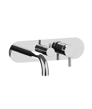 Fratelli Frattini 12518AV3 parte esterna visibile monocomando vasca incasso con deviatore 3 vie con bocca di erogazione serie PEPE XL