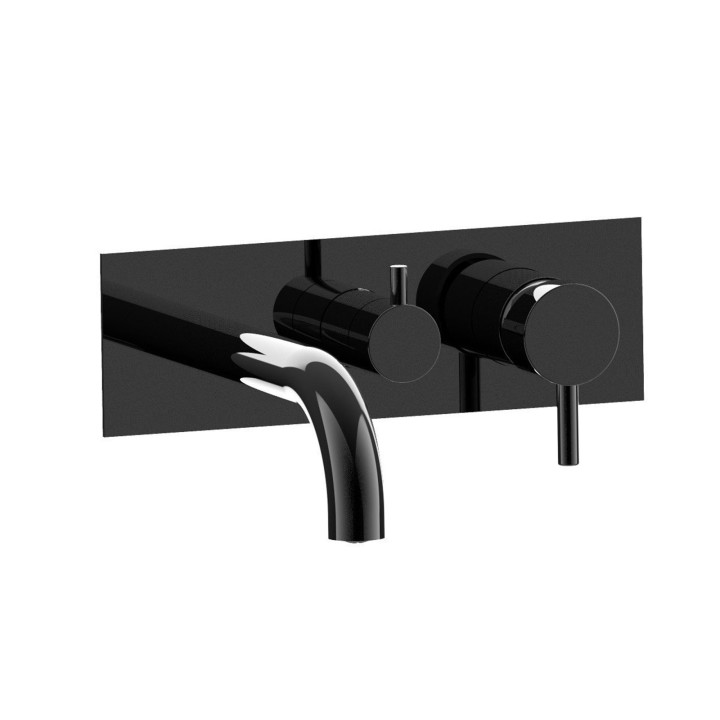 Fratelli Frattini 12528V3 parte esterna visibile monocomando vasca incasso con deviatore 3 vie con bocca di erogazione serie PEPE XL