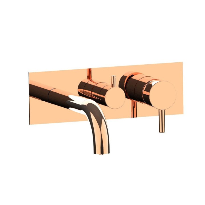 Fratelli Frattini 12528V3 parte esterna visibile monocomando vasca incasso con deviatore 3 vie con bocca di erogazione serie PEPE XL
