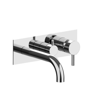 Fratelli Frattini 12528AV3 parte esterna visibile monocomando vasca incasso con deviatore 3 vie con bocca di erogazione serie PEPE XL