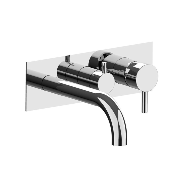 Fratelli Frattini 12528AV3 parte esterna visibile monocomando vasca incasso con deviatore 3 vie con bocca di erogazione serie PEPE XL