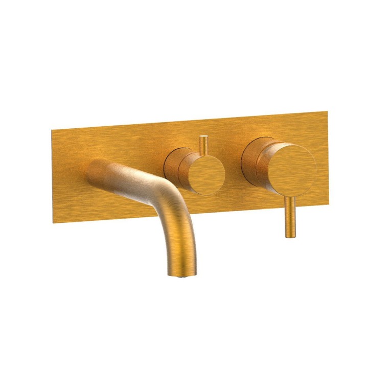 Fratelli Frattini 12528AV3 parte esterna visibile monocomando vasca incasso con deviatore 3 vie con bocca di erogazione serie PEPE XL