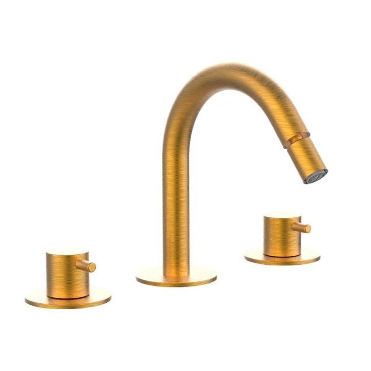 Fratelli Frattini 12104F batteria bidet con bocca alta fissa senza scarico serie PEPE XL Fratelli Frattini 12104F batteria bidet con bocca alta fissa senza scarico serie PEPE XL