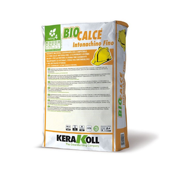 Kerakoll BIOCALCE INTONACHINO FINO rasante naturale certificato 25 KG Kerakoll BIOCALCE INTONACHINO FINO rasante naturale certificato 25 KG