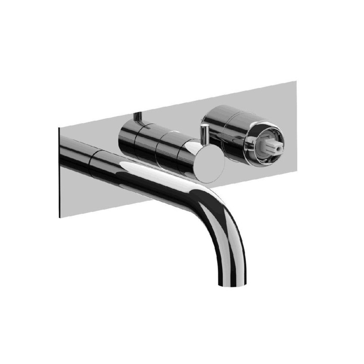Fratelli Frattini 12528SV3 parte esterna visibile monocomando vasca incasso con deviatore 3 vie con bocca di erogazione serie PEPE XLS