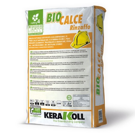 Kerakoll BIOCALCE RINZAFFO malta naturale certificata di pura calce 25 KG