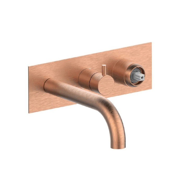 Fratelli Frattini 12528SV3 parte esterna visibile monocomando vasca incasso con deviatore 3 vie con bocca di erogazione serie PEPE XLS