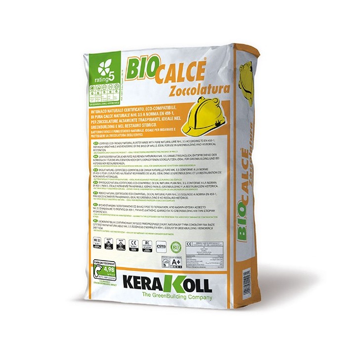 Kerakoll BIOCALCE ZOCCOLATURA intonaco naturale di pura calce 25 KG Kerakoll BIOCALCE ZOCCOLATURA intonaco naturale di pura calce 25 KG