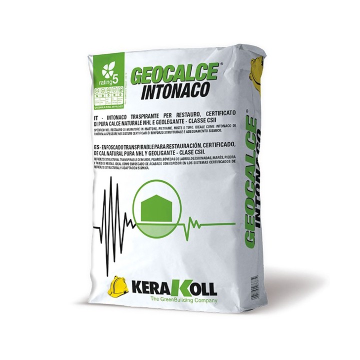 Kerakoll GEOCALCE INTONACO civile traspirante certificato 25 KG Beige Kerakoll GEOCALCE INTONACO civile traspirante certificato 25 KG Beige