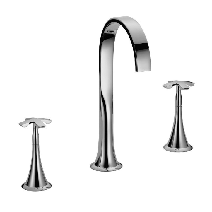 Fratelli Frattini 62068 batteria lavabo con bocca alta con scarico 1"1/4 serie LUCREZIA Fratelli Frattini 62068 batteria lavabo con bocca alta con scarico 1"1/4 serie LUCREZIA