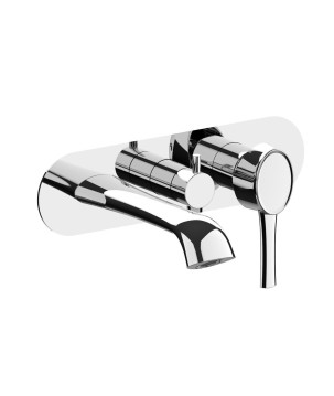 Fratelli Frattini 58518V2 parte esterna visibile monocomando vasca incasso con deviatore 2 vie con bocca di erogazione serie DELIZIA