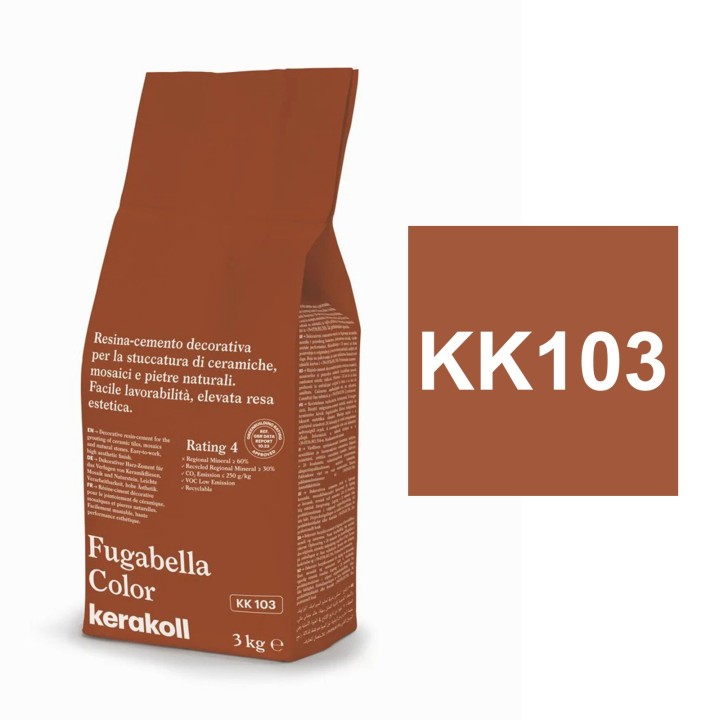 Kerakoll FUGABELLA COLOR stucco resina cemento piastrelle mosaici marmi 3 KG