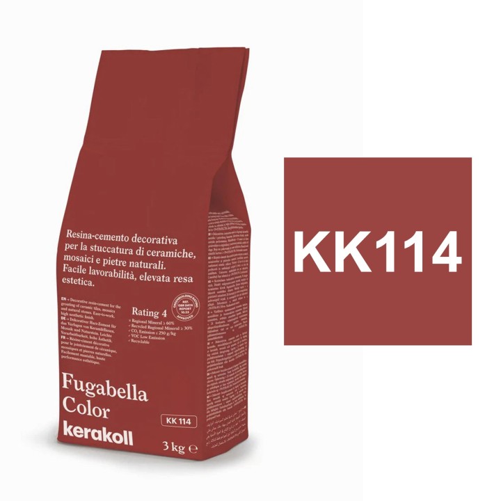 Kerakoll FUGABELLA COLOR stucco resina cemento piastrelle mosaici marmi 3 KG
