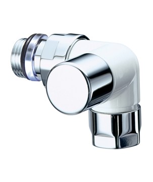 Far 0131 detentore bianco-cromato ad angolo SX attacco tubo rame plastica e multistrato serie TOPFAR