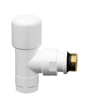 Far 0159 12P valvola termostatizzabile bianca a squadra attacco tubo rame plastica e multistrato serie TOPFAR 1/2"