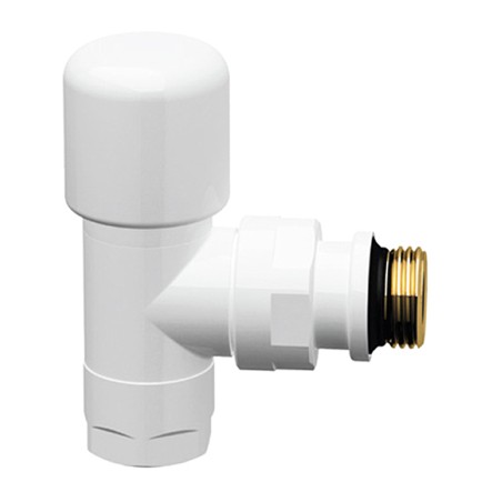 Far 0159 12P valvola termostatizzabile bianca a squadra attacco tubo rame plastica e multistrato serie TOPFAR 1/2"